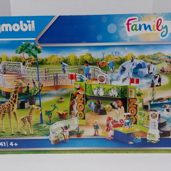 Playmobil Toys New Playmobil Large City Zoo Playset 23 Pieces 7341